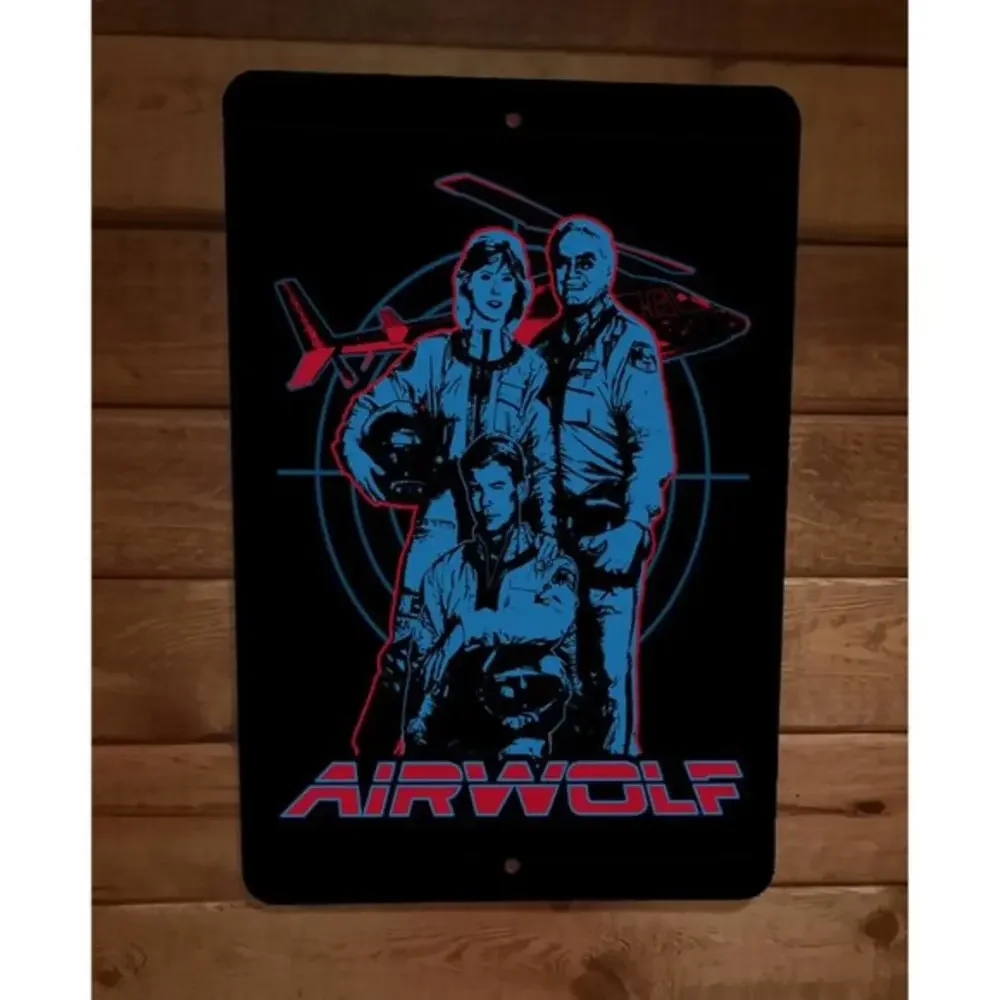 Airwolf 8x12 Metal‎ Wall Sign